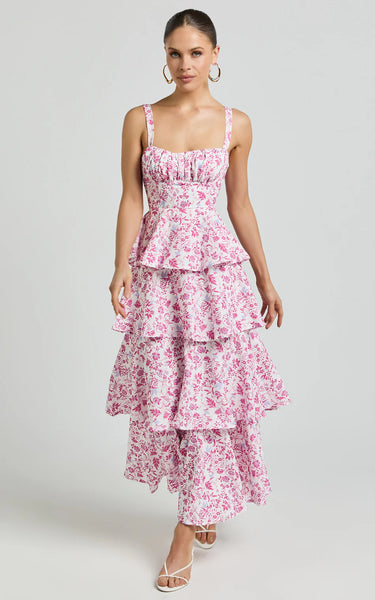 Lorma Midi Dress Pink