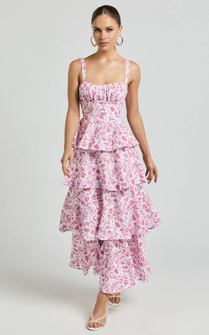 Lorma Midi Dress Pink