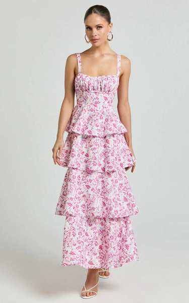 Lorma Midi Dress Pink
