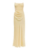 Isra Drape Strapless Maxi Yellow - Runway Rentals