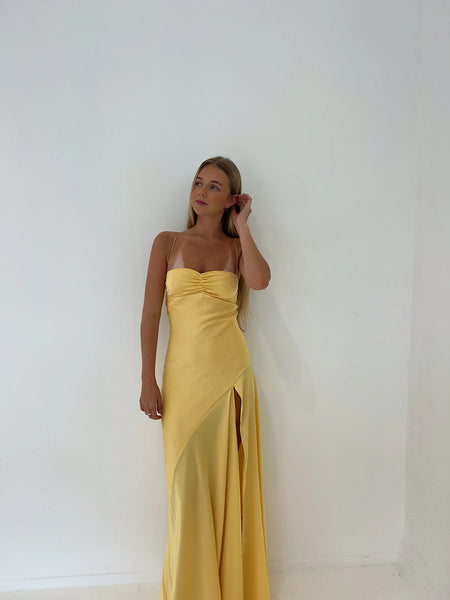 Gaia Gown - Gold sun FOR SALE - Runway Rentals