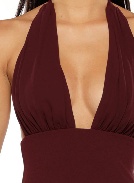 Cosette Burgundy Maxi Dress - Runway Rentals