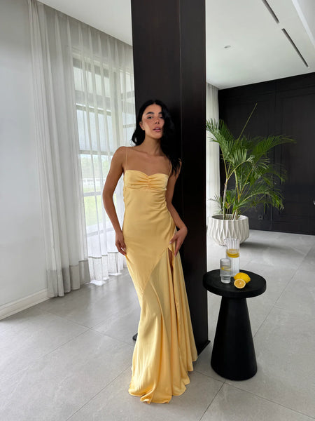 Gaia Gown - Gold sun FOR SALE - Runway Rentals