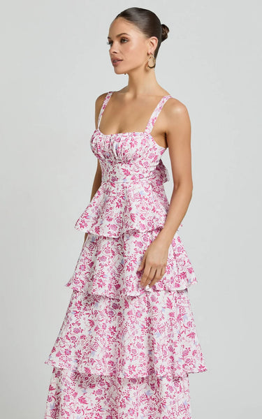 Lorma Midi Dress Pink