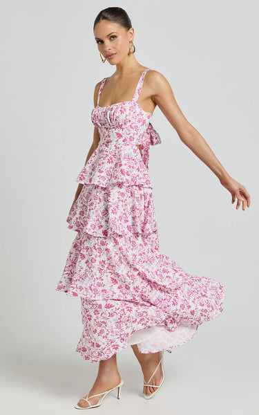Lorma Midi Dress Pink