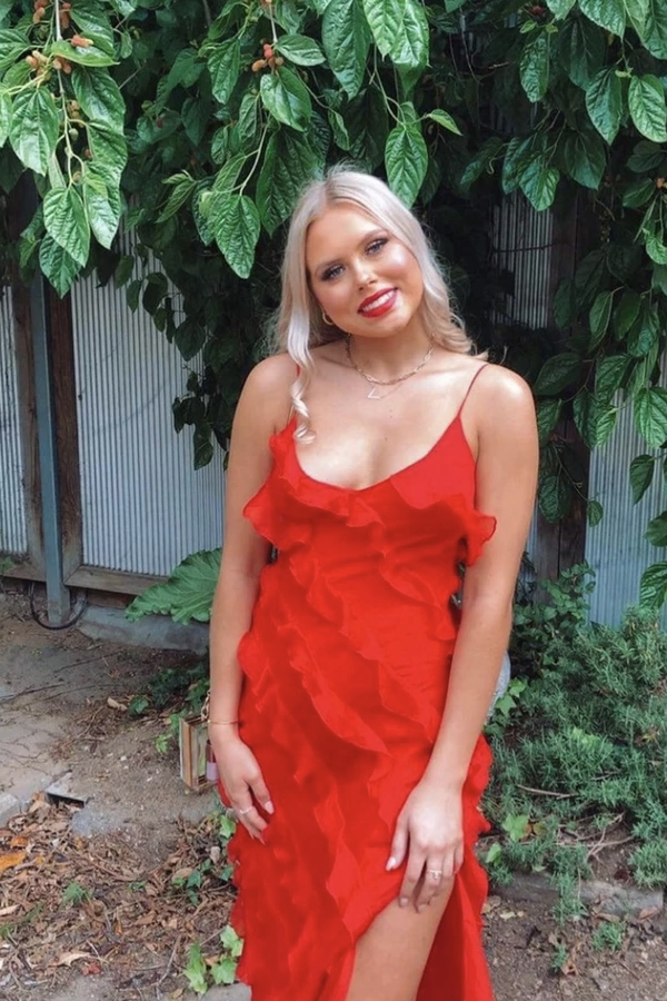 Rat and boa red dress sales